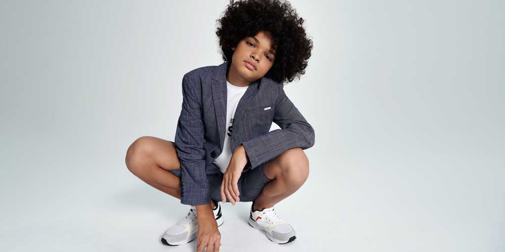 Białe, sportowe buty dla chłopca - obuwie dziecięce Hugo Boss